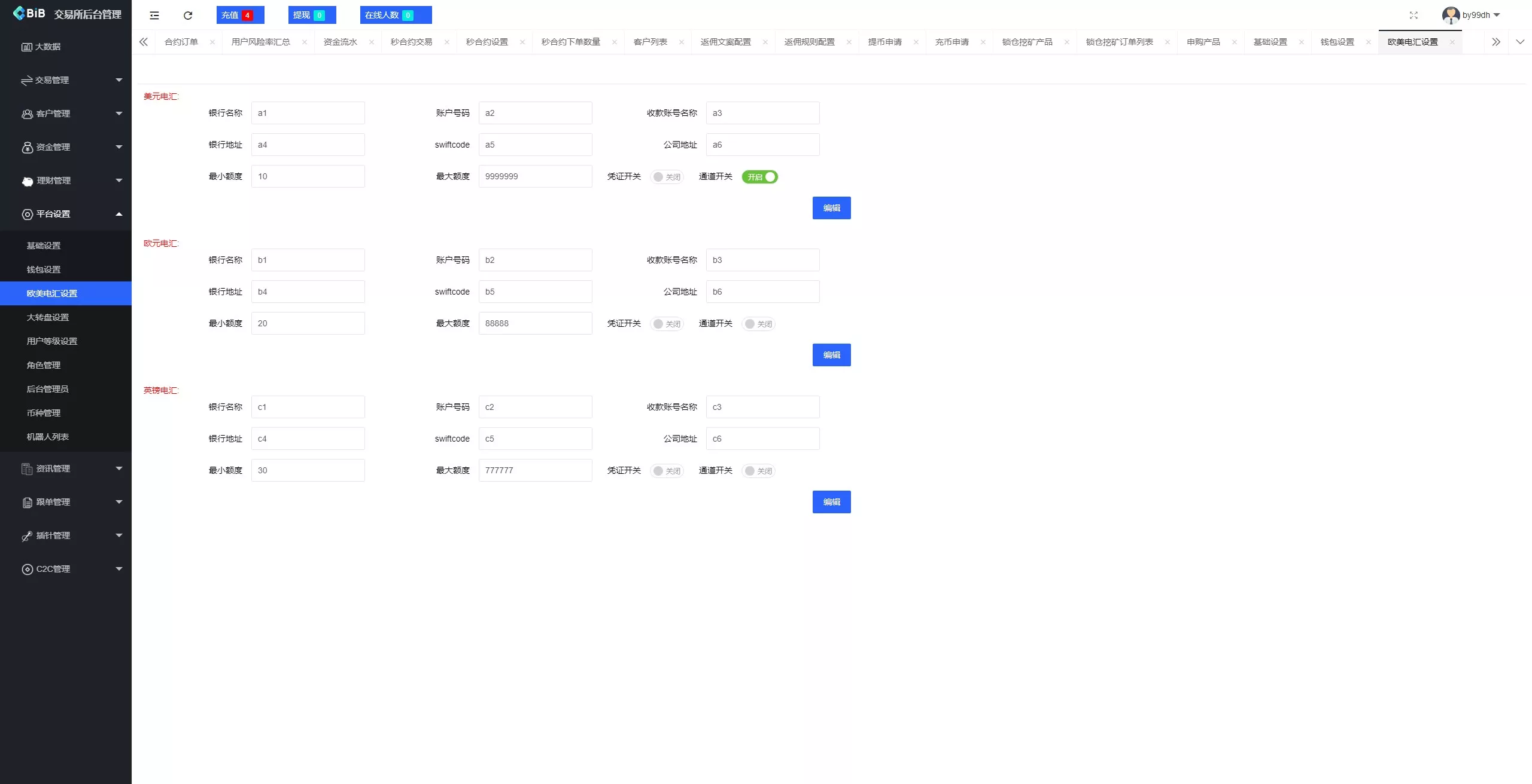 【新增dapp登陆】跟单交易所+C2C+现货+杠杆合约+期权秒合约+挖矿理财+申购+插针+交易所源码插图36 【新增dapp登陆】跟单交易所+C2C+现货+杠杆合约+期权秒合约+挖矿理财+申购+插针+交易所源码插图36